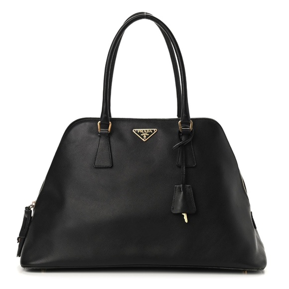 Authentic PRADA Saffiano Lux Large Promenade Tote in Black - Picture 3 of 11